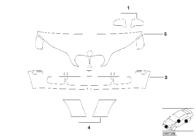 2010 BMW 328i Clear Covering Diagram