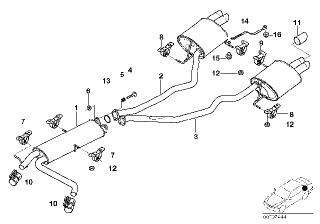 2003 BMW X5 Exhaust System Diagram