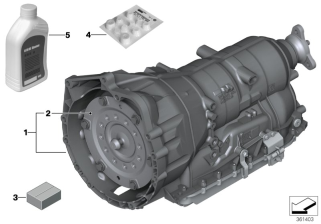 2004 BMW 530i Torque Converter Diagram for 24407511465