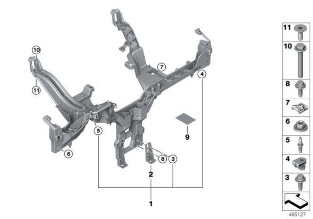 2015 BMW i3 Carrier Instrument Panel Diagram