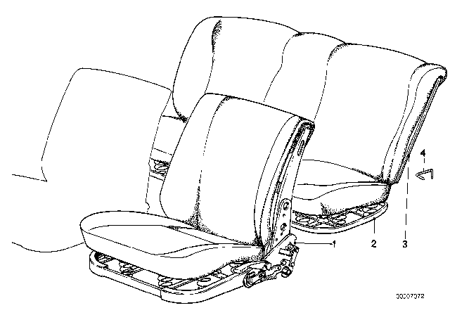 1984 BMW 733i Repair Seat Diagram