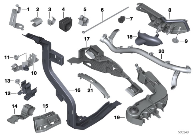 2020 BMW M4 Cable Harness Fixings Diagram 2