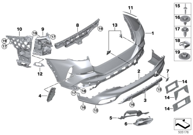 2020 BMW X6 M Trim Panel, Rear Diagram