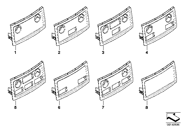 2006 BMW 525i Mounting Parts, Centre Console, Rear Diagram