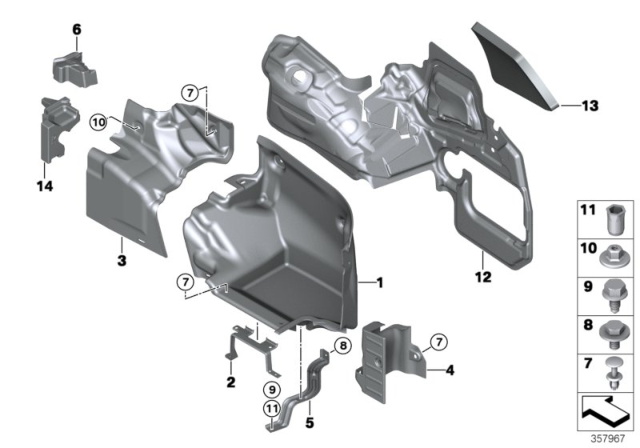 2020 BMW 440i Trunk Trim Panel Diagram 1