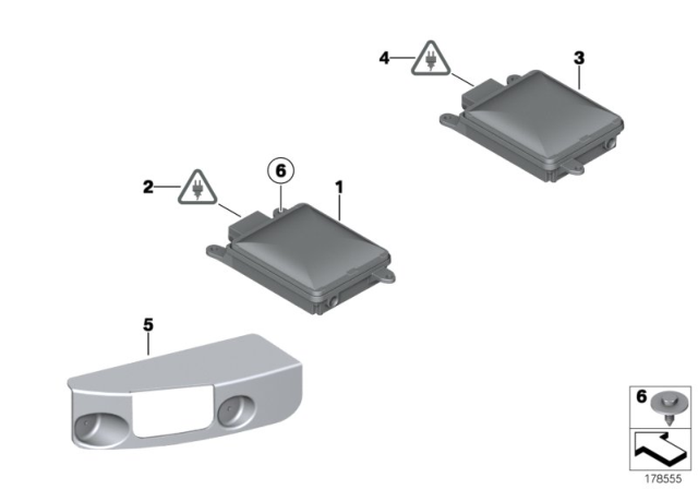 2009 BMW 750i Lane Change Warning Diagram