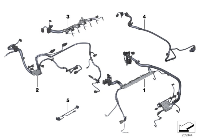 2011 BMW 740Li Engine Wiring Harness Diagram