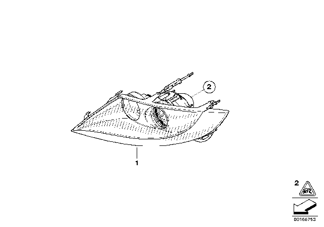 2005 BMW Z4 Headlight Front Left Diagram for 63127165707