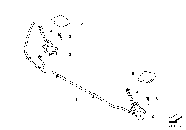 2010 BMW 128i Single Parts For Head Lamp Cleaning Diagram 2