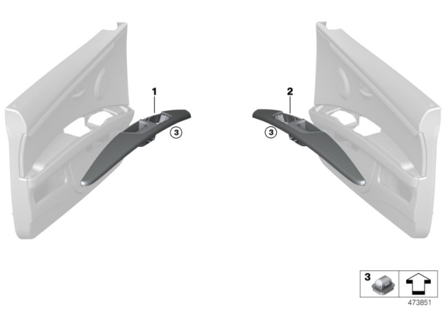 2010 BMW 335i xDrive Armrest, Front Left Diagram for 51417219065