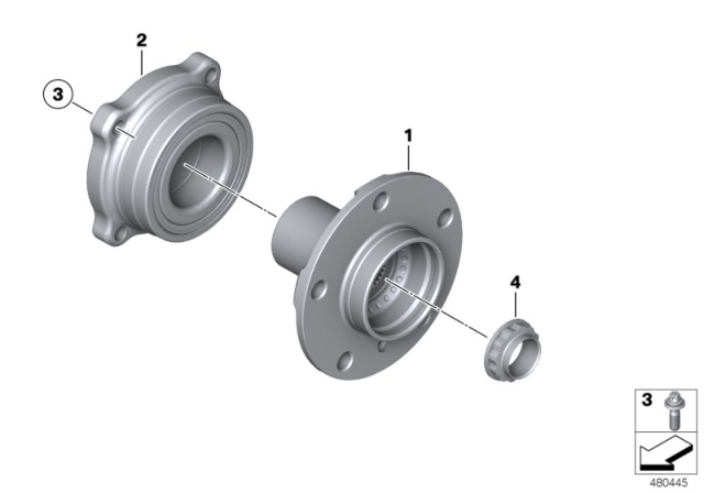 2016 BMW X5 Side Shaft/Wheel Bearings Diagram