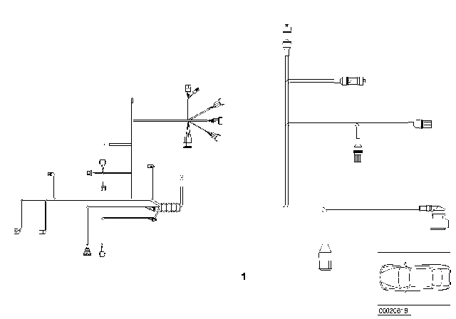 1999 BMW 528i Wiring Harness, Engine Gearbox Module Diagram