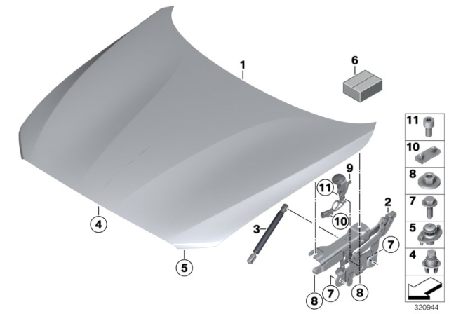 2020 BMW 230i Engine Mood / Mounting Parts Diagram