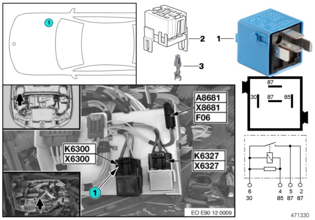 2009 BMW 128i Relay DME Diagram