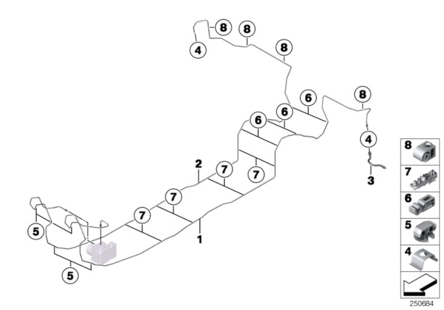 2019 BMW 440i Brake Pipe, Rear Diagram