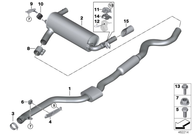 2019 BMW M240i Front Silencer Diagram for 18308638778