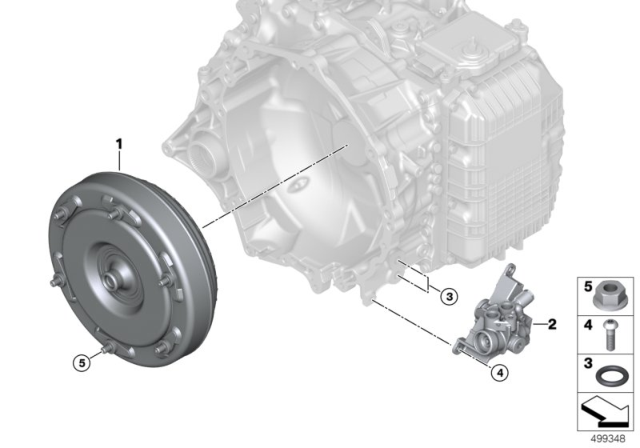 2020 BMW M235i xDrive Gran Coupe Torque Converter/Thermostat (GA8G45AW) Diagram