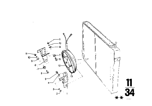 1976 BMW 3.0Si Additional Fan Diagram