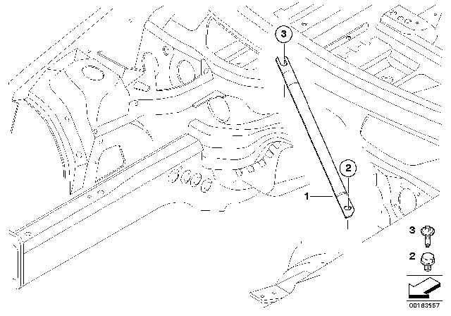 2007 BMW 328i Strut Brace Diagram