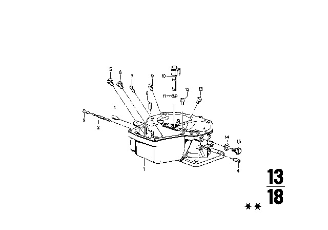 1968 BMW 2002 Carburetor Mounting Parts Diagram 13