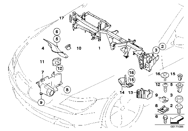 2004 BMW 645Ci Various Body Parts Diagram 1