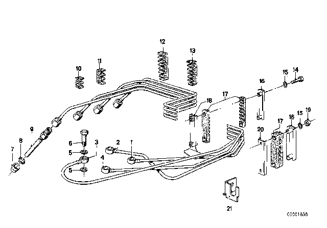 1978 BMW 320i Hollow Bolt Diagram for 13531264360