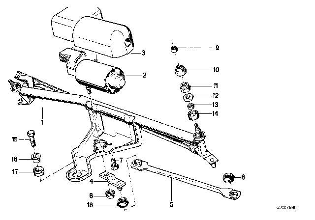 1991 BMW 318i Wipe System Diagram