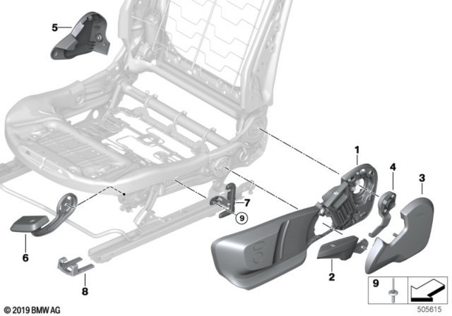 2019 BMW Z4 Seat Front Seat Coverings Diagram