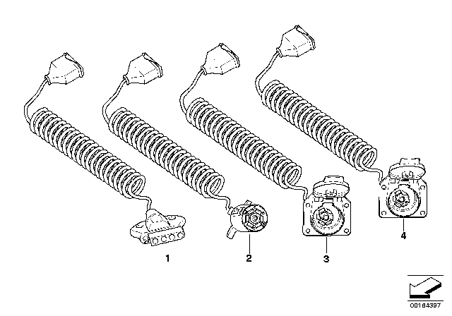 2009 BMW X3 Trailer Wiring Connector Diagram for 61130412967