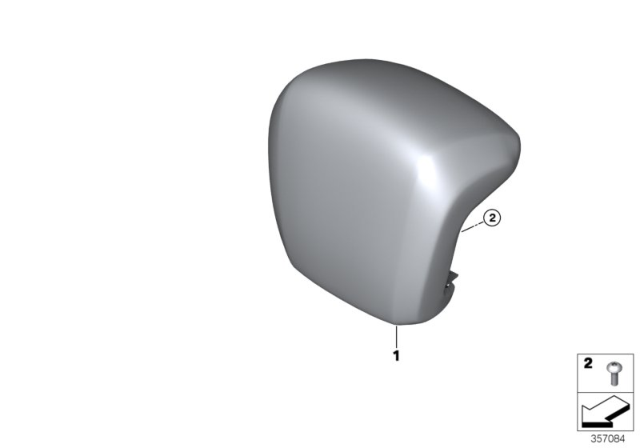 2015 BMW i8 Seat, Front, Head Restraint Diagram