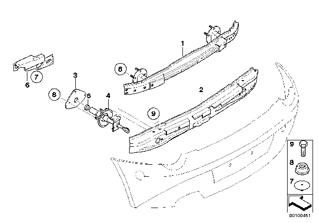 2004 BMW Z4 Carrier, Rear Diagram