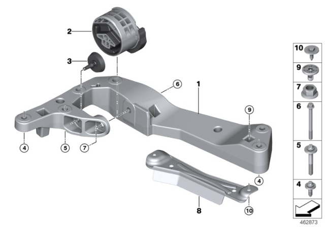 2017 BMW 530i xDrive Gearbox Suspension Diagram