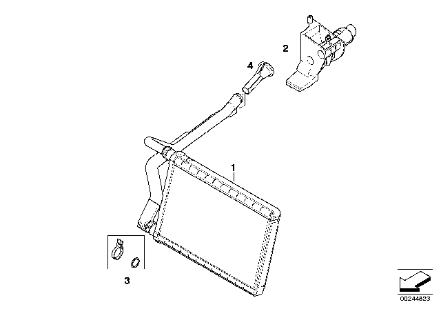 2012 BMW 328i xDrive Heat Exchanger Diagram 1