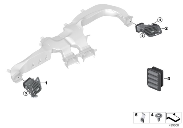 FRESH-AIR VENT, DRIVER'S SID Diagram for 64226807439