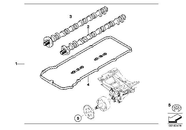 2006 BMW 330Ci Engine Kit Diagram for 11120429575