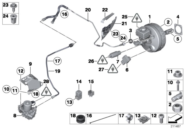 2011 BMW X6 Vacuum Pump For Brake Servo Unit Diagram