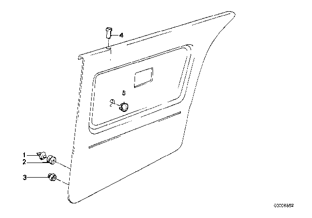 1991 BMW 318i Door Lining Single Parts Diagram