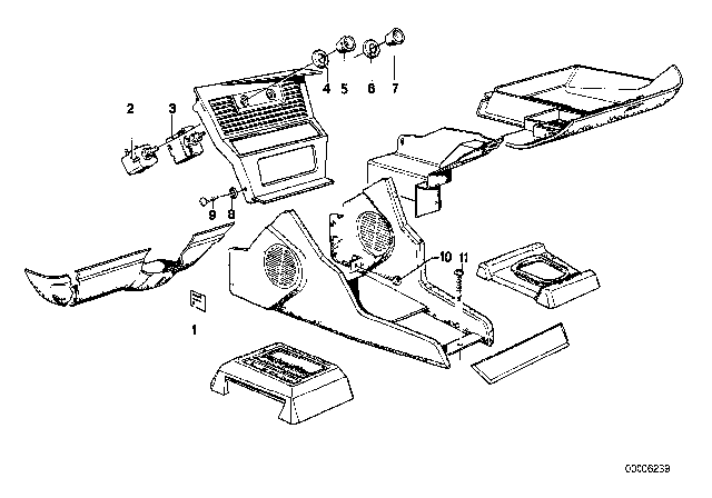 1983 BMW 320i Storing Partition / Air Conditioning Diagram 1