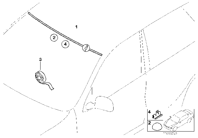 2006 BMW X5 Cover, Windshield Diagram for 51317182004