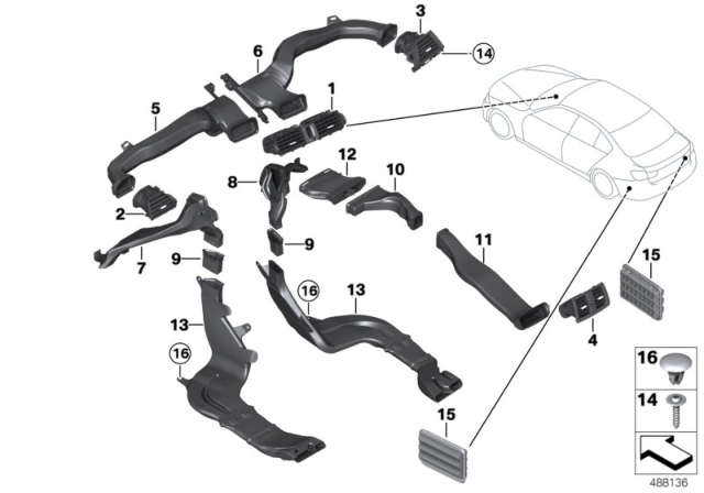 2017 BMW M4 Air Ducts Diagram