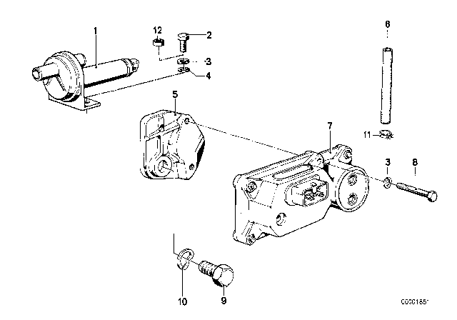 1979 BMW 320i Sedan(E21) Additional Air Slide Valve / Warm-Up Regulator Diagram