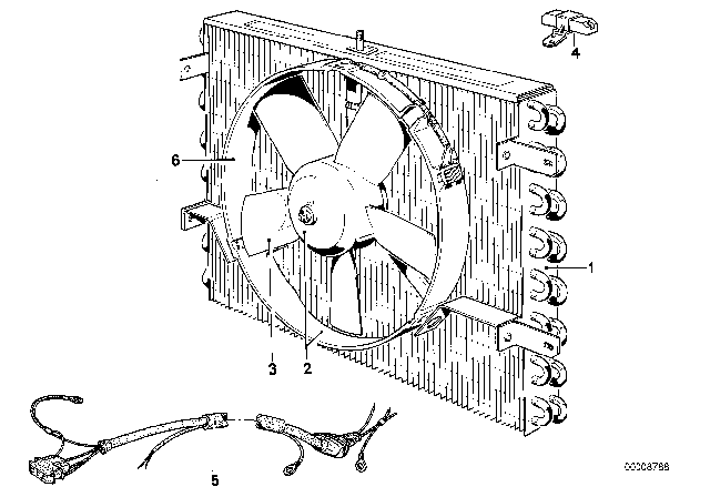 1978 BMW 633CSi Climate Capacitor / Additional Blower Diagram