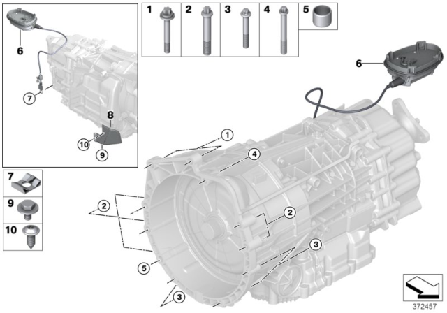 2015 BMW M4 Transmission Mounting Diagram