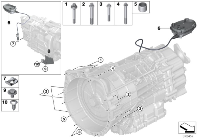 2020 BMW M4 Transmission Mounting Diagram