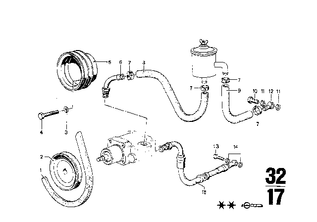 1973 BMW 3.0S Hydro Steering Box Diagram 14