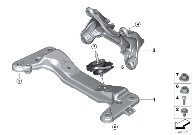 2017 BMW 330e Gearbox Suspension Diagram