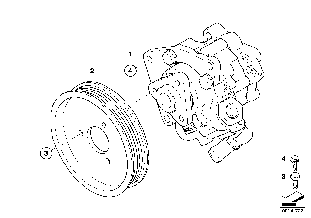 2009 BMW M6 Power Steering Pump Diagram for 32412282951