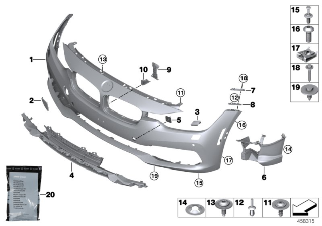 2018 BMW 328d xDrive Trim Panel, Front Diagram