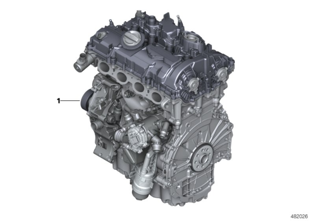 2020 BMW X3 EXCH. SHORT ENGINE Diagram for 11002463330