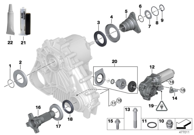 2009 BMW 328i xDrive Single Parts For Transfer Case ATC Diagram 2